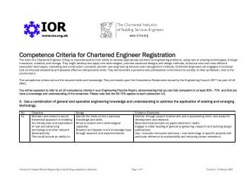 Criteria for competency