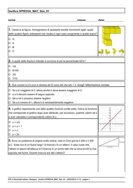 Verifica IVPROVA_MAT_Sim_01 nome: :________data - Zanichelli ...