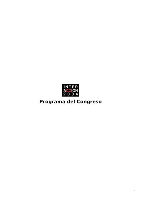 Programa del Congreso - GRIHO - Universitat de Lleida