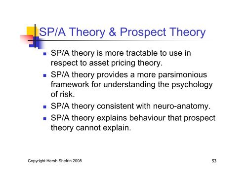 Shefrin - Behavioral & Neoclassical asset pricing theories - 2008