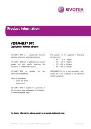 VMELT 970_e12_ad - Adhesives & Sealants by Evonik