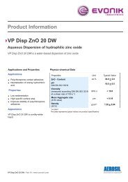 VP Disp ZnO 20 DW - Adhesives & Sealants by Evonik