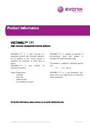 VMELT 171_e12_ad - Adhesives & Sealants by Evonik