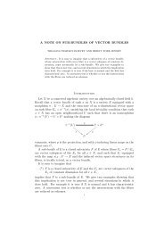 A NOTE ON SUB-BUNDLES OF VECTOR BUNDLES Introduction ...