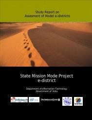 State Mission Mode Project e-district - Department of Electronics and ...
