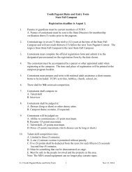 Youth Pageant Rules and Entry Form ...