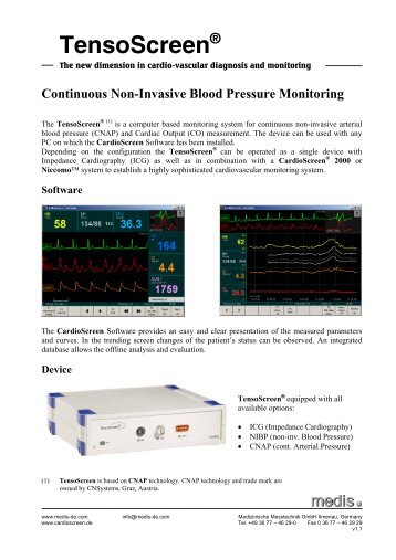 TensoScreen - MEDIS Medizinische MeÃƒÂŸtechnik GmbH