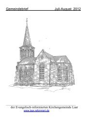 Gemeindebrief Juli-August 2012 - Evangelisch-reformierte Kirche