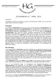 Elternbrief April 2013 - Hellenstein-Gymnasium