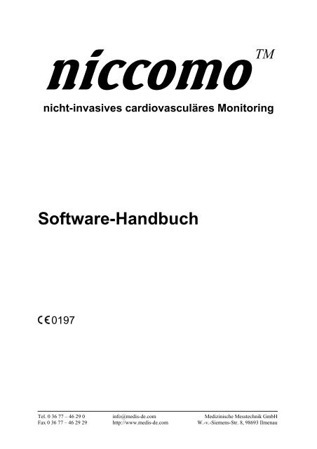 Software-Handbuch - MEDIS Medizinische MeÃƒÂŸtechnik GmbH