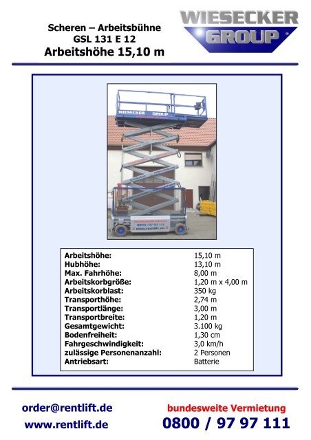 Mietkatalog Scheren-EL - Wiesecker Group