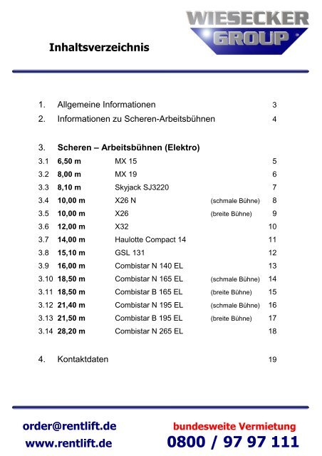 Mietkatalog Scheren-EL - Wiesecker Group