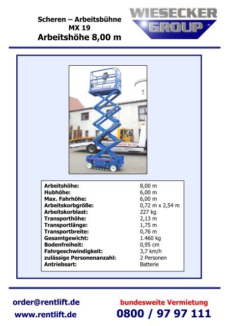 Mietkatalog Scheren-EL - Wiesecker Group