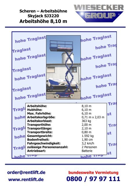 Mietkatalog Scheren-EL - Wiesecker Group