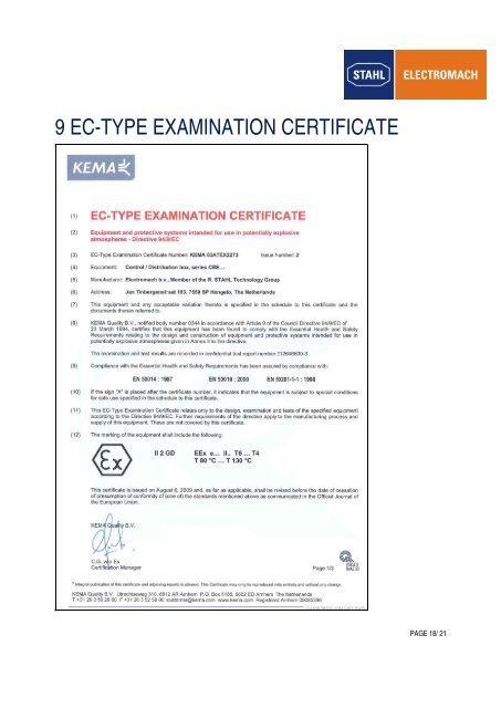 CBE Manual - Electromach BV