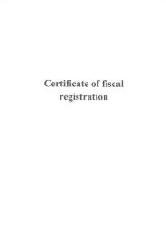 Romania Certificate of fiscal registration - ICBSS