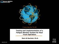 Testing and Implementation of a Fatigue Monitor System for Haul ...