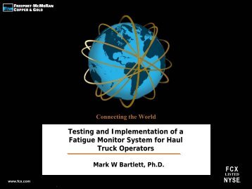 Testing and Implementation of a Fatigue Monitor System for Haul ...