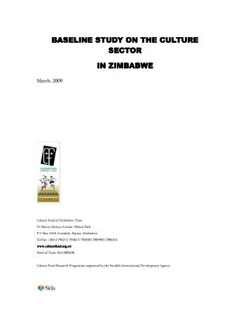baseline study on the culture sector in zimbabwe ... - Arterial Network