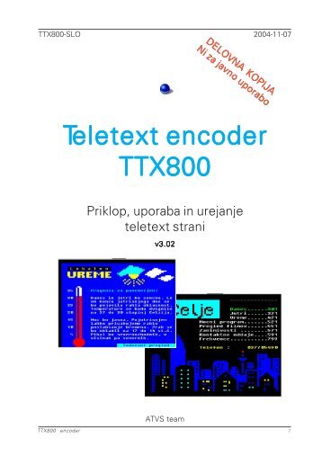 Teletext encoder eletext encoder eletext encoder eletext encoder ...