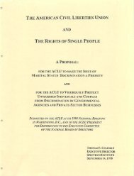 the american civil liberties union and the rights of single people