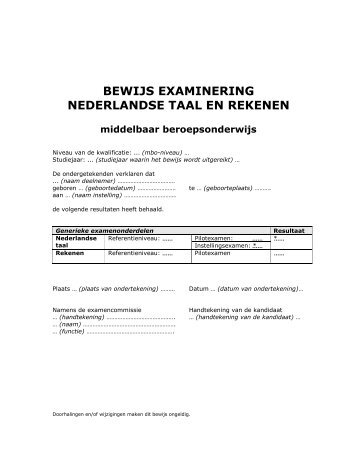 Resultatenlijst voor de mbo-niveaus 2 tot en met 4 - Steunpunt taal ...