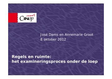 het examineringsproces onder de loep - Steunpunt taal en rekenen ...