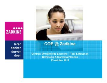 COE @ Zadkine - Steunpunt taal en rekenen mbo