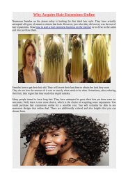 Why Acquire Hair Extensions Online