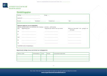 Bijlage 4: Handelingplan (pdf) - Expertisecentrum Nederlands
