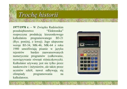 Programowanie na kalkulatorze CASIO fx-9860 - Instytut Matematyki ...