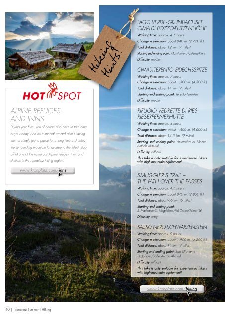 Summermagazin 2015 Kronplatz Pustertal Dolomites