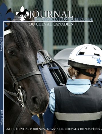 Volume 12-3 Septembre 2010 - Association québécoise du cheval ...