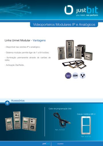 Linha Urmet modular IP - JustBit