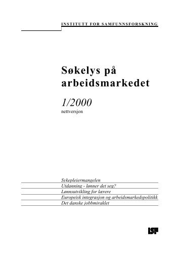 + Last ned pdf - Institutt for samfunnsforskning