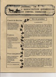 Volume 02-3 Septembre 2000 - Association québécoise du cheval ...