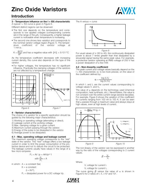 ZINC OXIDE VARISTORS Introduction