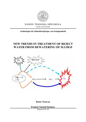 new trends in treatment of reject water from dewatering of sludge