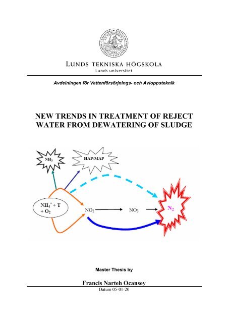 new trends in treatment of reject water from dewatering of sludge