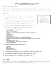 Goals and Objectives - Department of Pediatrics