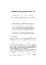 Optimizing Binary MRFs with Higher Order Cliques - University of ...