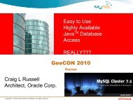 MySQL AB - GeeCON