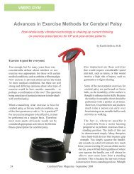 Advances in Exercise Methods for Cerebral Palsy - TheraSuit ...