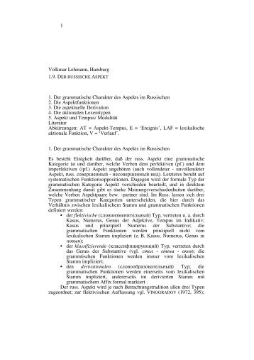 Aspekt im Handbuch 6Le - Volkmar Lehmann