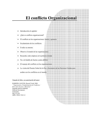 El conflicto Organizacional