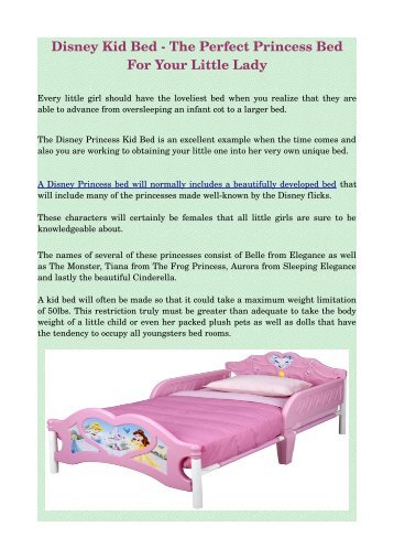 Disney Kid Bed ­ The Perfect Princess Bed For Your Little Lady