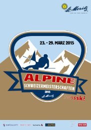 Programmheft Schweizermeisterschaften Alpin 2015