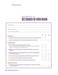 REC Checklist for Initial Review