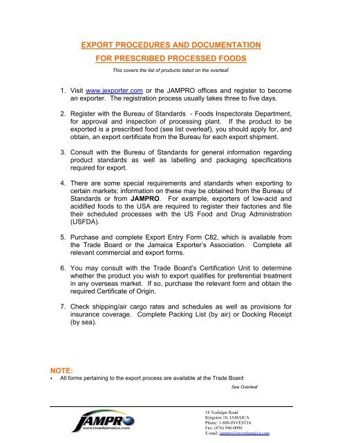general export procedures and documentation - jExporter.com