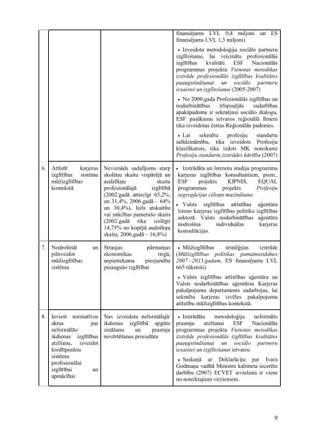 Politikas zinojums_LV_2008 - ReferNet Latvija